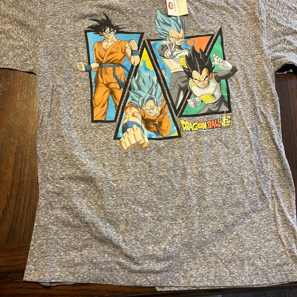 Dragon Ball Super Anime Shirt Men’s XL Gray Goku Vegeta NWT